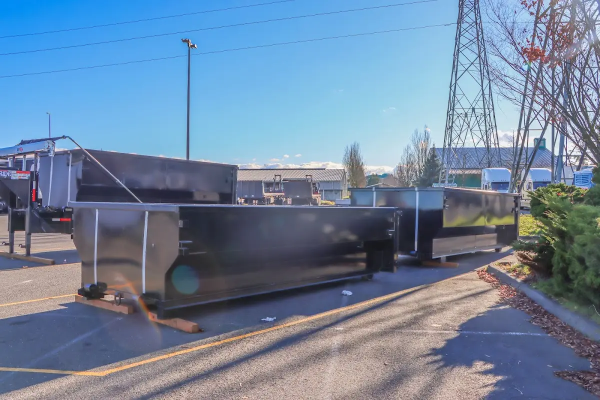 Roll-off dumpster ready for waste disposal at job site for Estate Cleanout Dumpster Rental in Port Royal